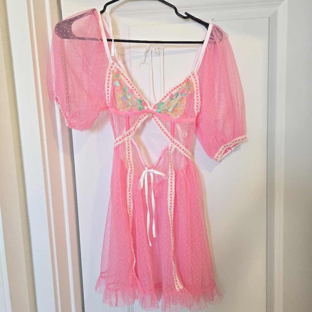 For Love & Lemons Berry Patch Mini Dress